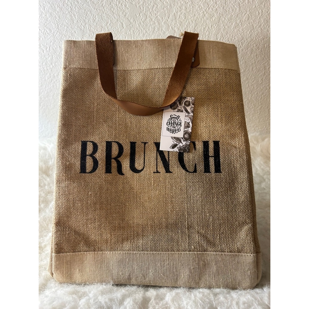 NWT Brunch Tote Bag “Small Acts Change The World”, Large